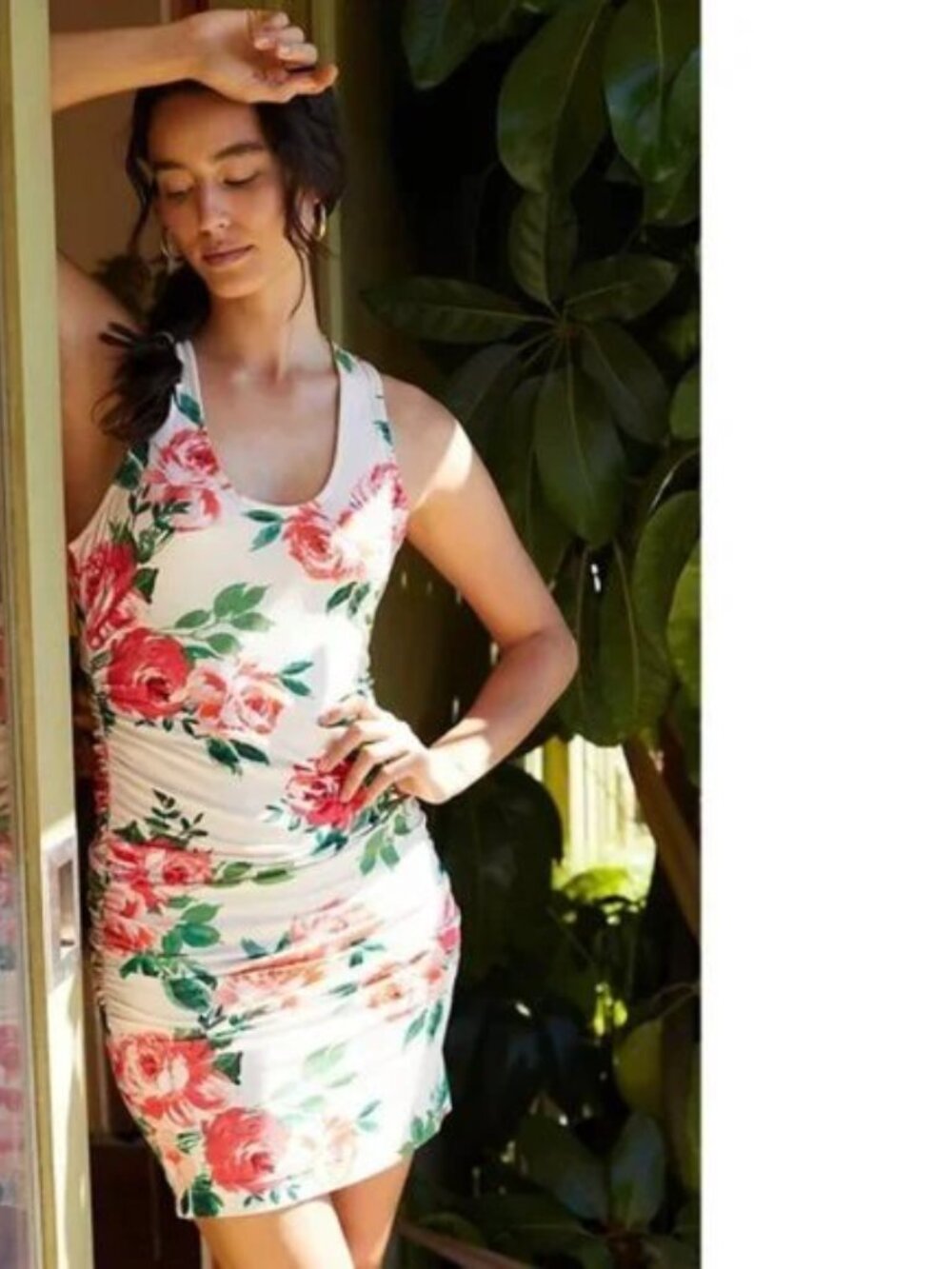 New!! Daily Practice Anthropologie Floral Ruched Eureka Floral Dress Size Medium